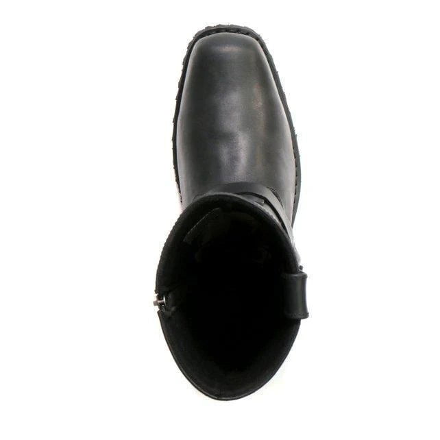 Hot Leathers Men's 8" Black Short Harness Biker Boots