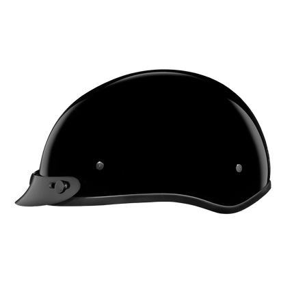 DOT Approved Daytona Skull Cap Half Shell Motorcycle Helmet - Beanie Style for Motorcycles, Cruisers, Scooters, and Mopeds - Hi-Gloss Black