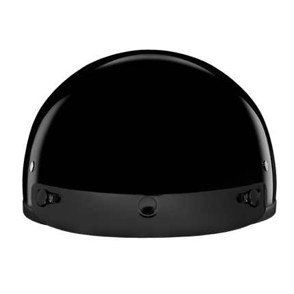 DOT Approved Daytona Skull Cap Half Shell Motorcycle Helmet - Beanie Style for Motorcycles, Cruisers, Scooters, and Mopeds - Hi-Gloss Black