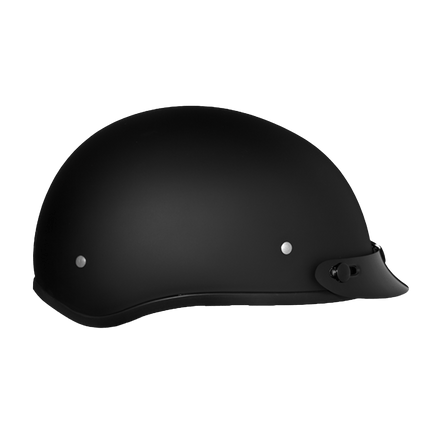 DOT Approved Daytona Skull Cap Half Shell Motorcycle Helmet - Beanie Style for Motorcycles, Cruisers, Scooters, and Mopeds - Dull Black