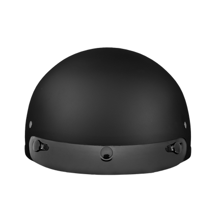 DOT Approved Daytona Skull Cap Half Shell Motorcycle Helmet - Beanie Style for Motorcycles, Cruisers, Scooters, and Mopeds - Dull Black