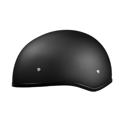 DOT Approved Daytona Skull Cap Half Shell Motorcycle Helmet - Beanie Style for Motorcycles, Cruisers, Scooters, and Mopeds W/O Visor- Dull Black