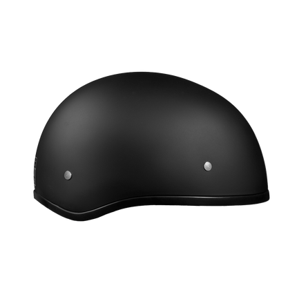 DOT Approved Daytona Skull Cap Half Shell Motorcycle Helmet - Beanie Style for Motorcycles, Cruisers, Scooters, and Mopeds W/O Visor- Dull Black