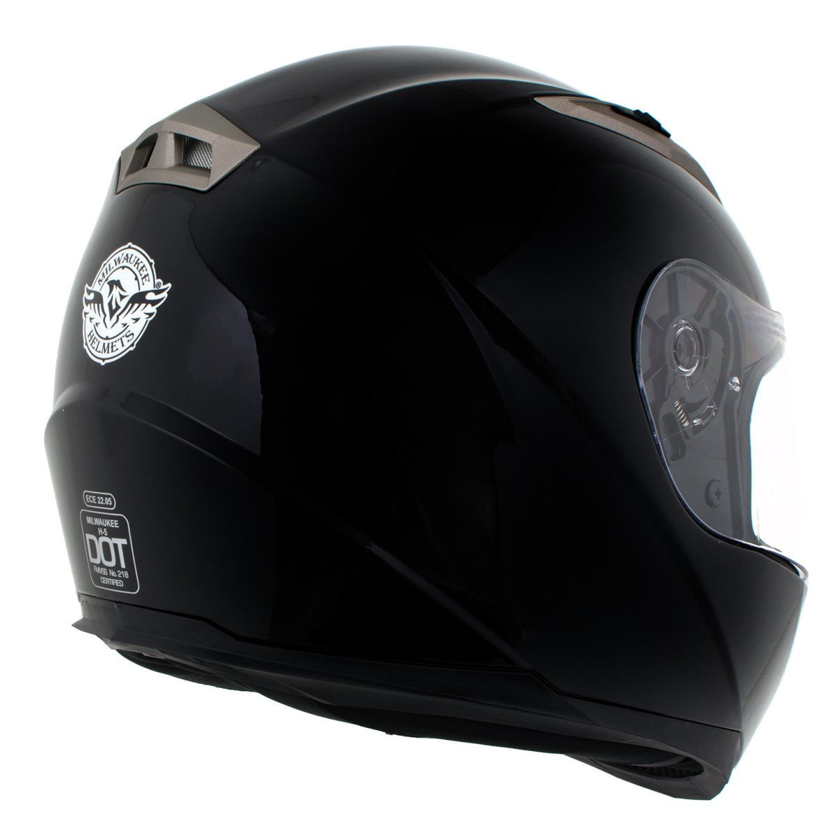 gdm dk-120 full face motorcycle helmet Milwaukee Helmets H510 Gloss Black Chit-Chat Full Face Wireless Motorcycle Helmet-Stream Music-Phone Calls