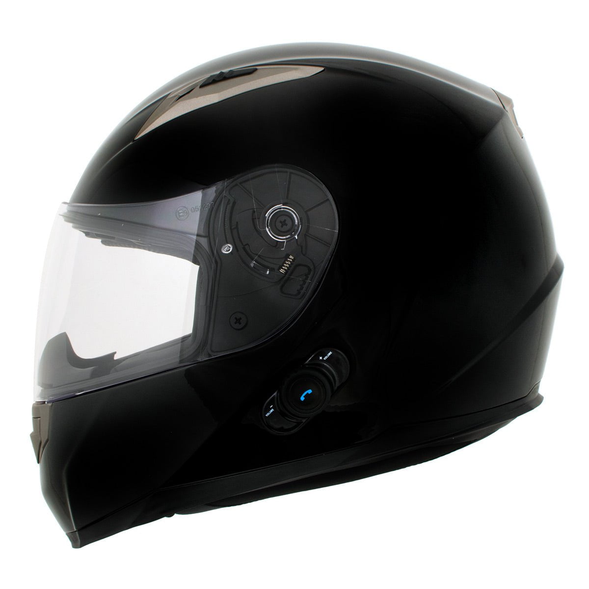 cheapest full face motorcycle helmets Milwaukee Helmets H510 Gloss Black Chit-Chat Full Face Wireless Motorcycle Helmet-Stream Music-Phone Calls