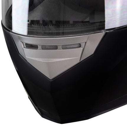full face motorcycle helmet with built in speakers Gloss Black Full Face Motorcycle Helmet w/ Intercom