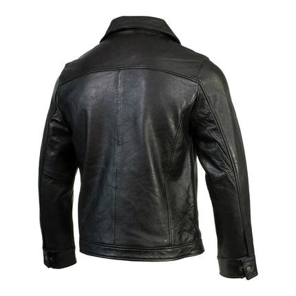 Men's New Zealand Lambskin Fashion Car Coat Jacket
