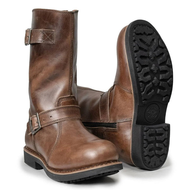 ML Men's Classic Antique Brown Bike Riding Motorcycle Engineer Boots