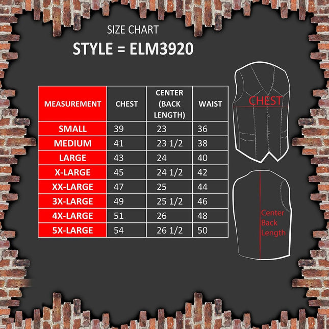 ML Men's Side Lace Pre Patched Biker Vest w/ 23 Patches