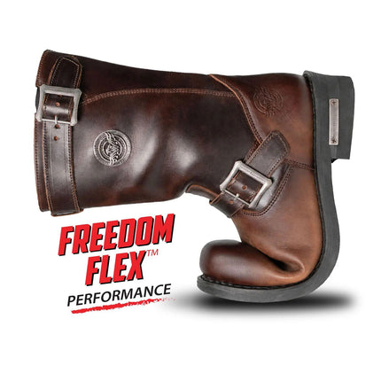 ML Men's Copper Forge Dark Brown Leather Engineer Motorcycle Boots