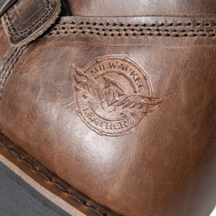 ML Men's Classic Antique Brown Bike Riding Motorcycle Engineer Boots