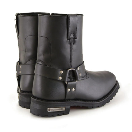 ML Men's Outback Harness Black Motorcycle Leather Boots