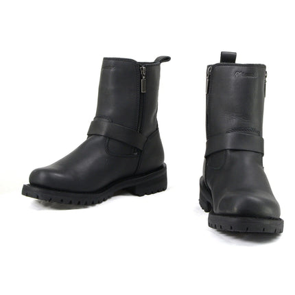 ML Men's Afterburner Black Leather Motorcycle Riding Boots