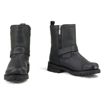 ML Men's Afterburner Black Leather Motorcycle Riding Boots