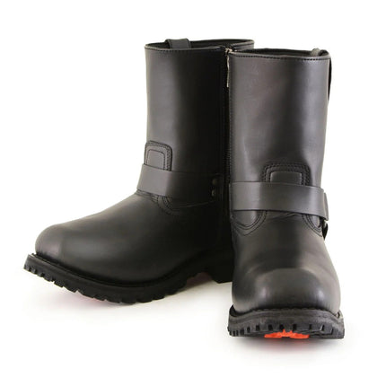 ML Men's Outback Harness Black Motorcycle Leather Boots