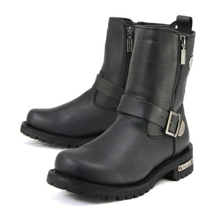 ML Men's Afterburner Black Leather Motorcycle Riding Boots