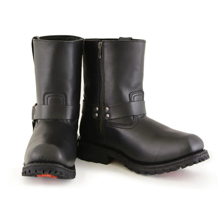 ML Men's Outback Harness Black Motorcycle Leather Boots