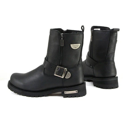 ML Men's Afterburner Black Leather Motorcycle Riding Boots