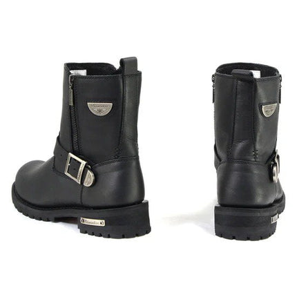 ML Men's Afterburner Black Leather Motorcycle Riding Boots