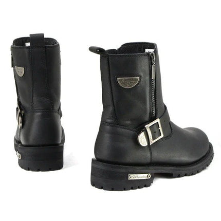 ML Men's Afterburner Black Leather Motorcycle Riding Boots