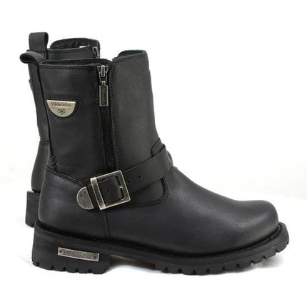 ML Men's Afterburner Black Leather Motorcycle Riding Boots
