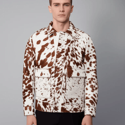 Men's Fur Hair-On Pony Skin Genuine Leather Jacket