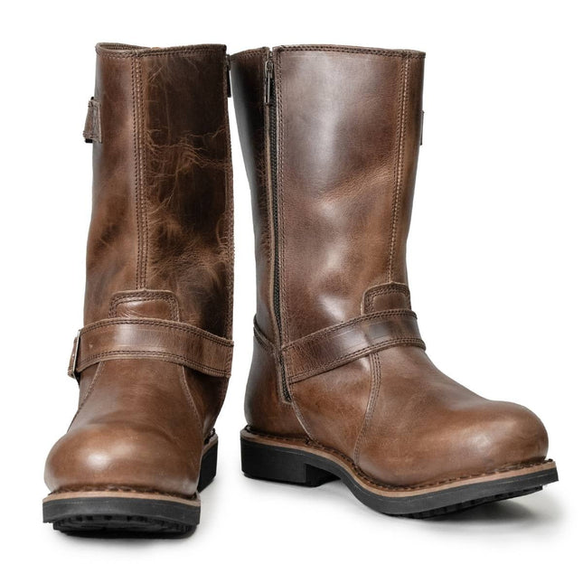ML Men's Classic Antique Brown Bike Riding Motorcycle Engineer Boots