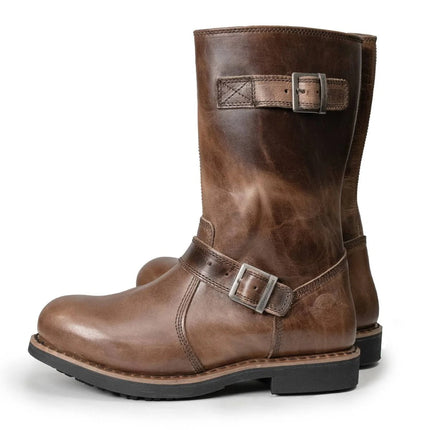 ML Men's Classic Antique Brown Bike Riding Motorcycle Engineer Boots