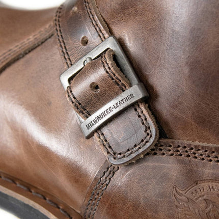 ML Men's Classic Antique Brown Bike Riding Motorcycle Engineer Boots
