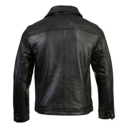 Men's New Zealand Lambskin Fashion Car Coat Jacket