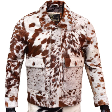 Men's Fur Hair-On Pony Skin Genuine Leather Jacket
