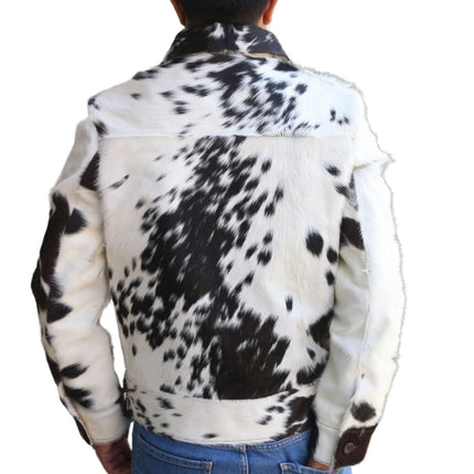 Men's Hair-On Pony Real Leather Cowhide Jacket