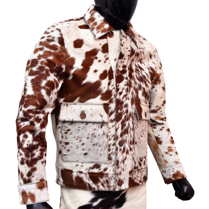Men's Fur Hair-On Pony Skin Genuine Leather Jacket