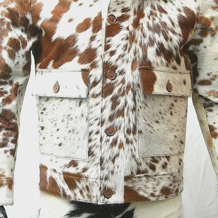Men's Fur Hair-On Pony Skin Genuine Leather Jacket