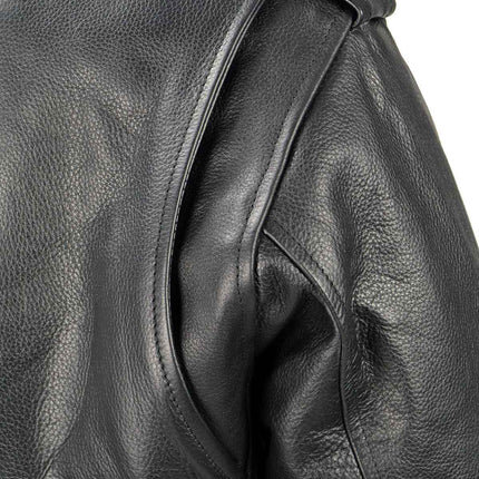 Women's Classic Black Leather Motorcycle Riders Jacket
