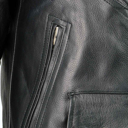 Women's Classic Black Leather Motorcycle Riders Jacket