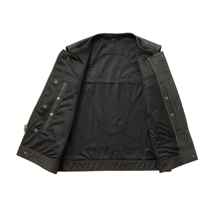 Lowside Men's Perforated Motorcycle Leather Vest