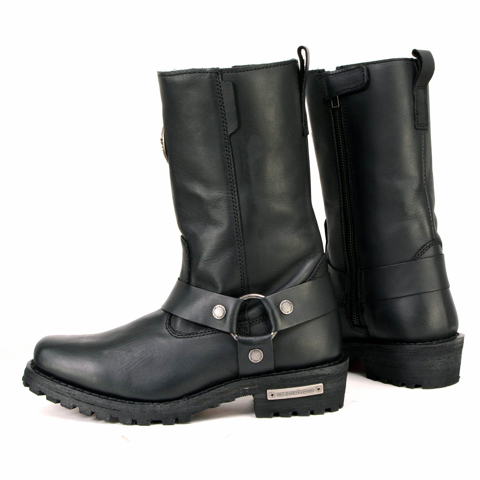ML Women s 11 Inch Black Leather Motorcycle Harness Boots MARA Leather ml-women-s-11-inch-black-leather-motorcycle-harness-boots-mara-leather