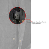 Men's Perforated Leather and Denim Combo Vest w/ Dual Hidden Closure