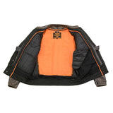 Men's Brown Distressed Leather Motorcycle Rider Jacket