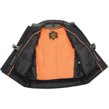Men's 2 in 1 Distressed Leather Jacket Vest w/ Removable Sleeves