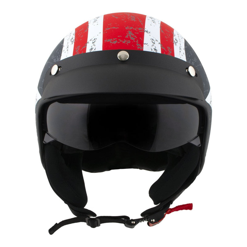 Maverick 3/4 Star & Stripes Open Face Motorcycle Helmet