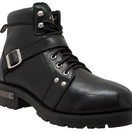 Men's 6"  Black Motorcycle Boots