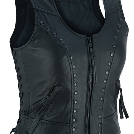 Women's Lightweight Vest with Rivets Detailing