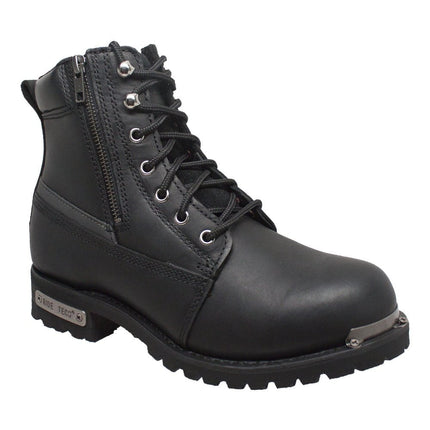 Men's 6" Reflective Double Zipper Motorcycle Riding boots