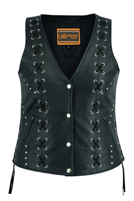 Women's Open Neck Vest with Lacing Details