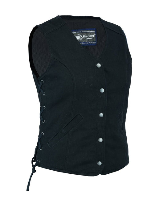 Women's Denim Longer Body ¾ Vest - Side Laces