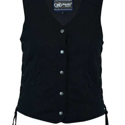 Women's Denim Longer Body ¾ Vest - Side Laces