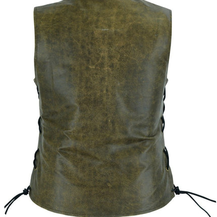 Women's Stylish Longer Body &frac34; Vest - Side Laces - Two Tone