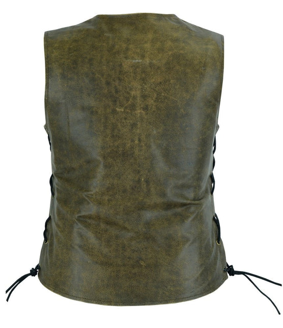 Women's Stylish Longer Body &frac34; Vest - Side Laces - Two Tone